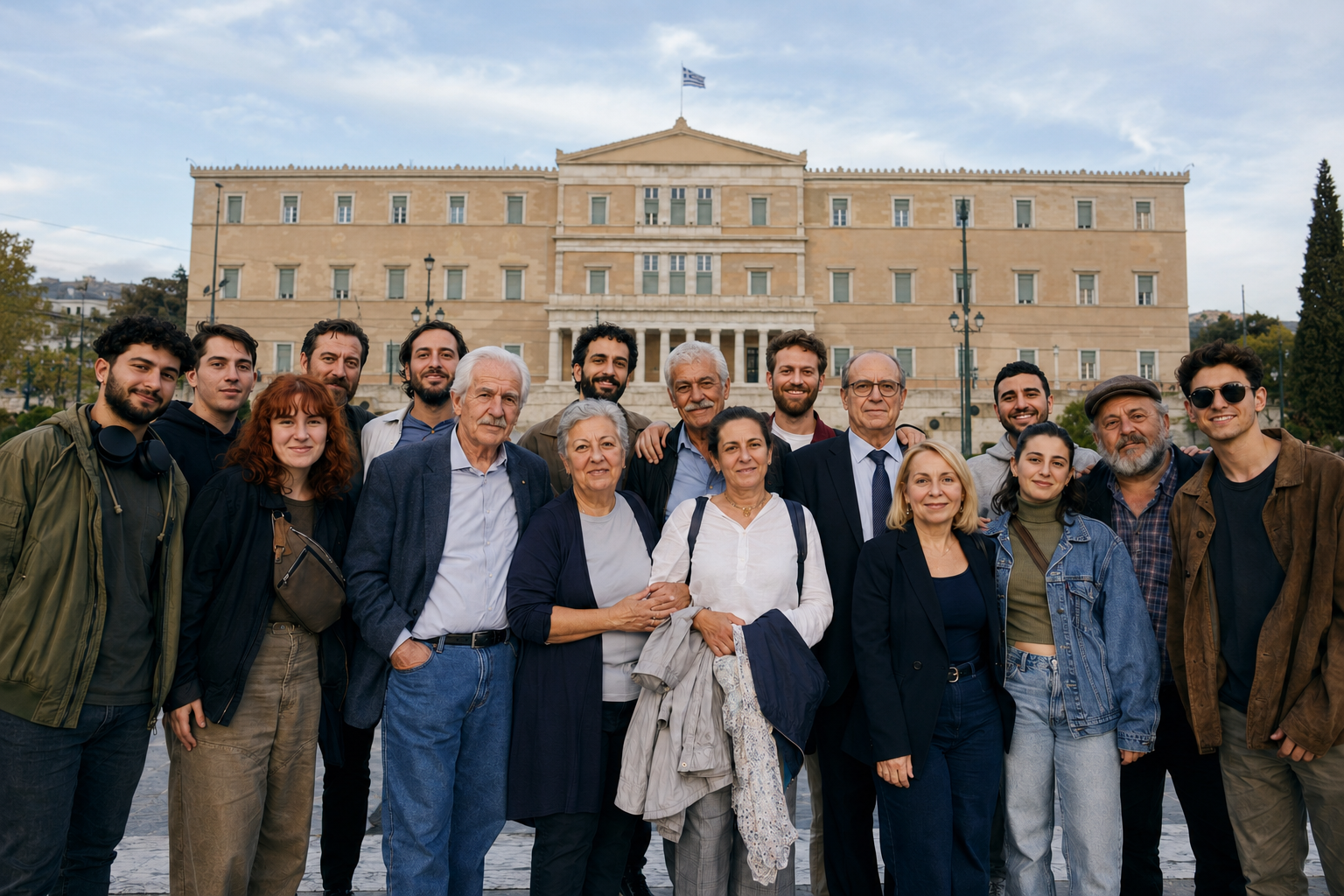 Πολίτες κάθε ηλικίας μπροστά στη Βουλή, στο Σύνταγμα